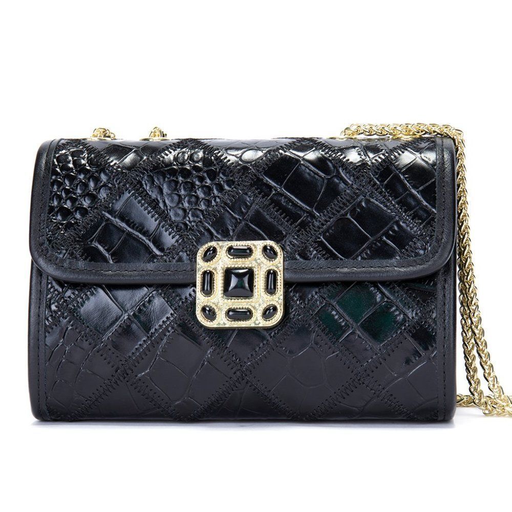 Dare to be Bold Ladies' Black Chain Bag